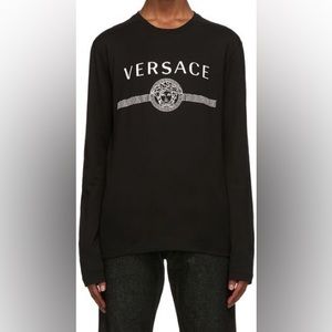 Versace Black Medusa Long Sleeve T-Shirt